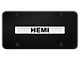 HEMI License Plate; Chrome on Black (Universal; Some Adaptation May Be Required)