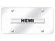 HEMI License Plate; Chrome on Chrome (Universal; Some Adaptation May Be Required)