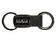 HEMI Powered Leather Tri-Ring Key Fob; Gunmetal