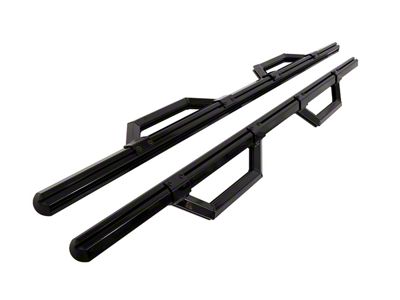 Hex Series Side Step Bars without Mounting Brackets; Gloss Black (07-18 Jeep Wrangler JK 2-Door)