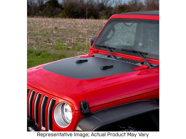 Hood Graphic; Black with Golden Yellow Outline (18-24 Jeep Wrangler JL, Excluding Rubicon)