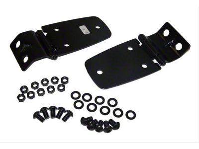 Hood Hinges; Black (97-06 Jeep Wrangler TJ)