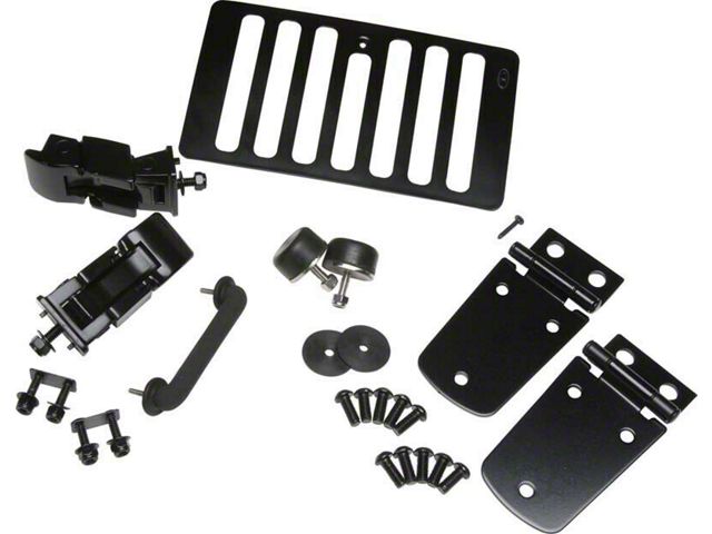 Hood Kit without Hood Catch; Gloss Black (98-06 Jeep Wrangler TJ)