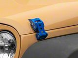 Hood Latches; Hydro Blue (07-18 Jeep Wrangler JK)