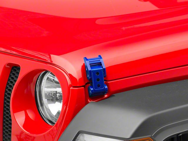 Hood Latches; Ocean Blue (18-24 Jeep Wrangler JL)