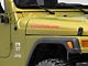 Jeep Licensed by RedRock Wrangler Hood Logo; Red (97-06 Jeep Wrangler TJ)