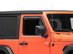 In-Channel Window Deflectors; Front; Smoke (18-25 Jeep Wrangler JL 2-Door)