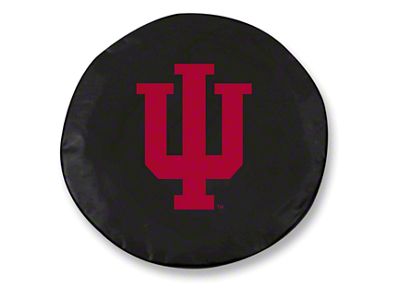 Indiana University Spare Tire Cover with Camera Port; Black (18-24 Jeep Wrangler JL)