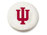 Indiana University Spare Tire Cover with Camera Port; White (18-24 Jeep Wrangler JL)