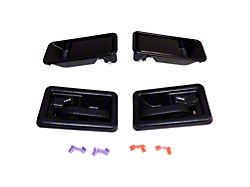 Interior and Exterior Door Handles; Black (87-06 Jeep Wrangler YJ & TJ w/ Half Doors)