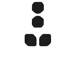 Interior Cup Holder Foam Inserts; Black/Black (18-24 Jeep Wrangler JL)