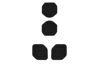 Interior Cup Holder Foam Inserts; Black/Black (18-25 Jeep Wrangler JL)