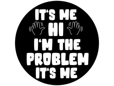 It's Me, Hi, I'm the Problem, It's Me Spare Tire Cover; Black (76-18 Jeep CJ7, Wrangler YJ, TJ & JK)