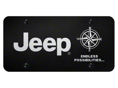 Jeep Endless Laser Etched License Plate (Universal; Some Adaptation May Be Required)