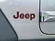 Jeep Fender Emblem Letter Overlays; Black with Red Outline (18-24 Jeep Wrangler JL)