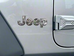 Jeep Fender Emblem Letter Overlays; Camouflage (18-24 Jeep Wrangler JL)