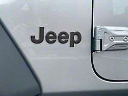 Jeep Fender Emblem Letter Overlays; Gloss Black (18-25 Jeep Wrangler JL)