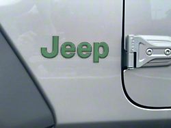 Jeep Fender Emblem Letter Overlays; Hunter Green (18-25 Jeep Wrangler JL)