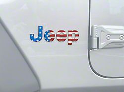 Jeep Fender Emblem Letter Overlays; Reflective Black Topo with Red Outline (18-24 Jeep Wrangler JL)
