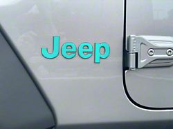 Jeep Fender Emblem Letter Overlays; Turquiose (18-25 Jeep Wrangler JL)