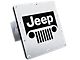 Jeep Grille Class III Hitch Cover; Brushed Stainless (Universal; Some Adaptation May Be Required)