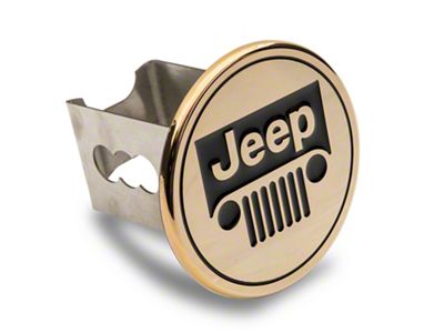 Jeep Hitch Cover; Gold (Universal; Some Adaptation May Be Required)