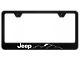 Jeep Mountain License Plate Frame; Black (Universal; Some Adaptation May Be Required)