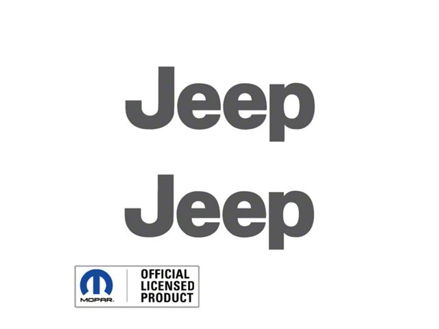 JEEP Side Logo; Dark Gray (97-06 Jeep Wrangler TJ)