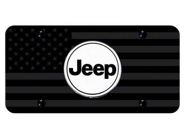 Jeep Word License Plate; Flag (Universal; Some Adaptation May Be Required)