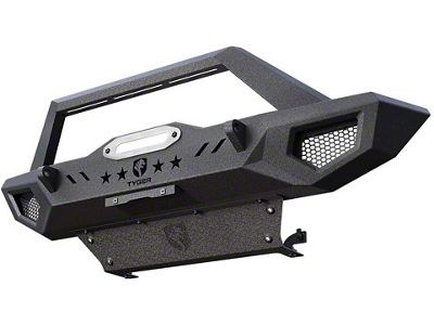 Fury Front Bumper with Skid Plate and Winch Mount; Textured Black (07-18 Jeep Wrangler JK)