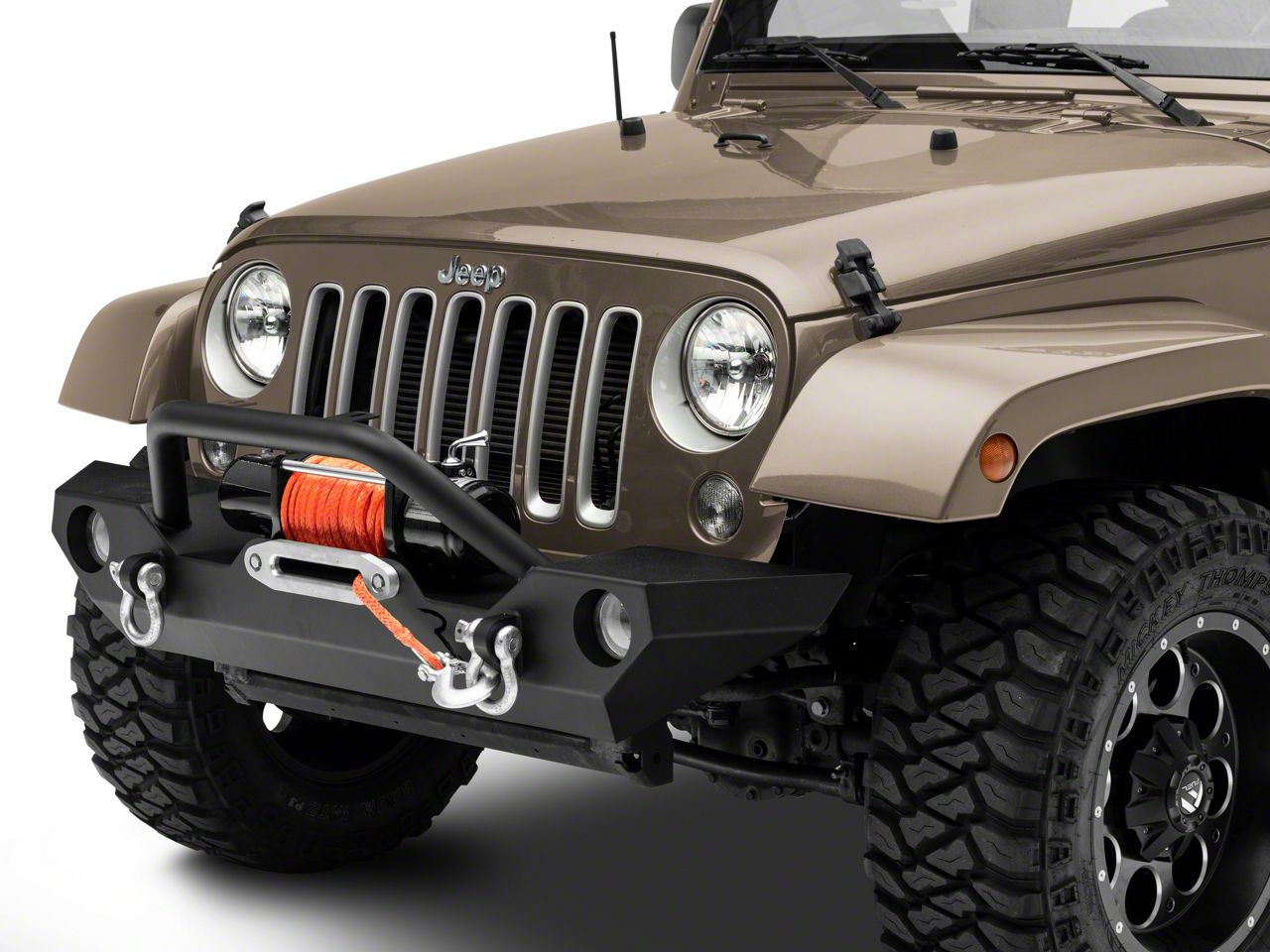 Jeep Wrangler Rock Rage Front Bumper; Textured Black (07-18 Jeep ...