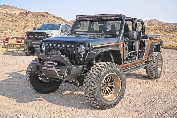 Jeep Wrangler Stubby Front Bumper; Textured Black (07-18 Jeep Wrangler JK)