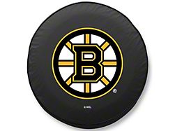 Boston Bruins Spare Tire Cover with Camera Port; Black (18-24 Jeep Wrangler JL)