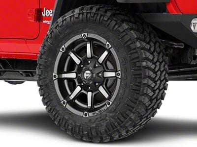 Fuel Wheels Coupler Matte Black Machined Wheel; 20x10; -12mm Offset (18-24 Jeep Wrangler JL)