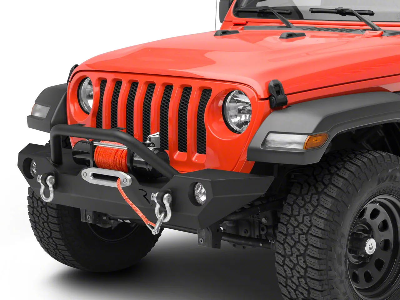 Jeep Wrangler Rock Rage Front Bumper; Textured Black (18-24 Jeep ...