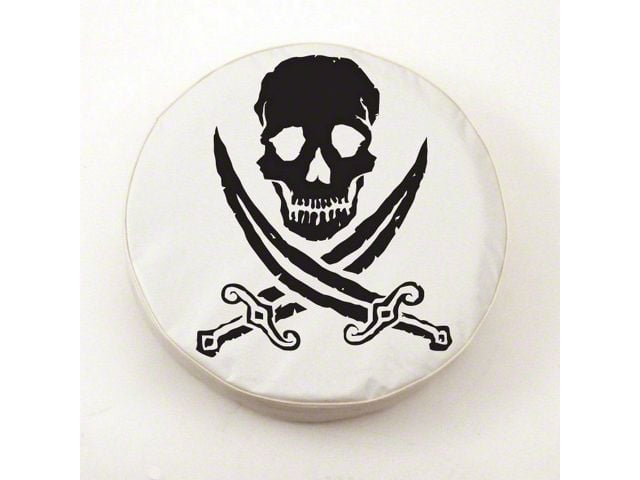 Jolly Roger Spare Tire Cover with Camera Port; White (18-24 Jeep Wrangler JL)