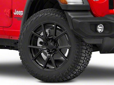 JP2 Gloss Black Wheel; 20x10; 45mm Offset (18-25 Jeep Wrangler JL)