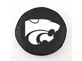 Kansas State University Spare Tire Cover with Camera Port; Black (18-25 Jeep Wrangler JL)