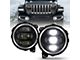 LED Projector Headlights; Black Housing; Clear Lens (18-22 Jeep Wrangler JL)