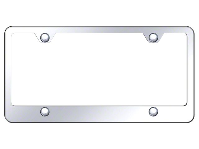 4-Hole Wide Bottom License Plate Frame (Universal; Some Adaptation May Be Required)