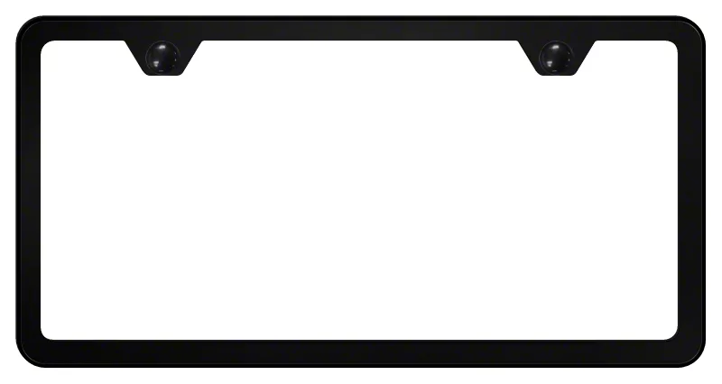 Jeep Wrangler 2-Hole Slimline License Plate Frame; Black Powder-Coated ...