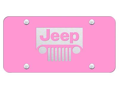 Jeep Grille Laser Etched License Plate (Universal; Some Adaptation May Be Required)