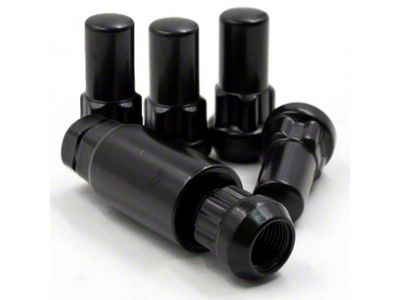 Locks with Key for Black Acorn Lug Nuts; 14mm x 1.5 (18-25 Jeep Wrangler JL)