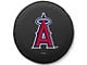 Los Angeles Angels Spare Tire Cover; Black (76-18 Jeep CJ7, Wrangler YJ, TJ & JK)