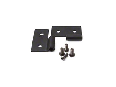 Lower Door Hinge Brackets; Black (76-06 Jeep CJ5, CJ7, Wrangler YJ & TJ)