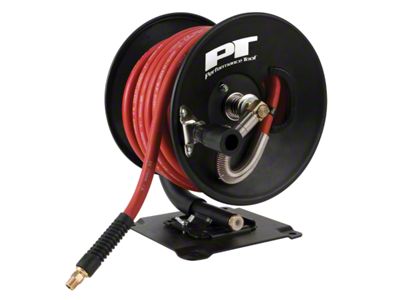 Manual Air Hose Reel with 3/8-Inch x 50-Foot Air Hose