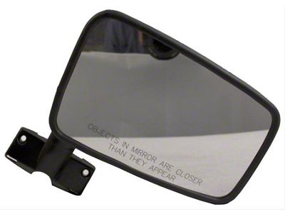 Replacement Manual Full Door Mirror; Passenger Side (87-95 Jeep Wrangler YJ)