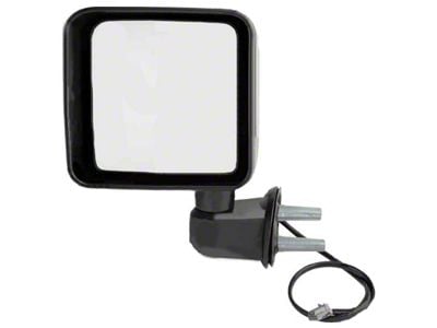 Replacement Manual Heated Door Mirror; Driver Side (2014 Jeep Wrangler JK)