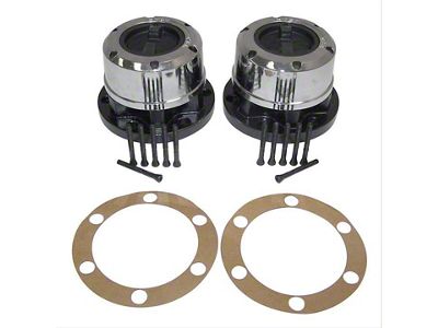 Manual Locking Hub Set; with 6 Bolt Flange Mounting (73-81 Jeep CJ5; 76-86 Jeep CJ7)