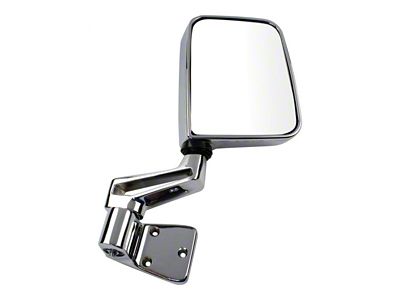 Manual Mirror; Chrome; Passenger Side (87-02 Jeep Wrangler YJ & TJ)